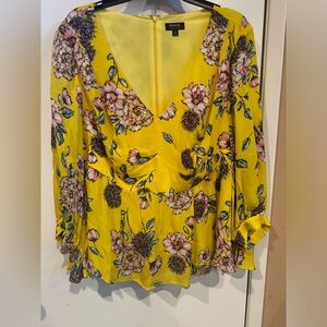 Maree pour toi silk floral chiffon blouse